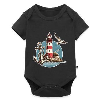 phare - Body à manches courtes Premium Bébé - noir - Devant