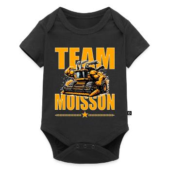 Team moisson humour moissonneuse bodybuildée - Body à manches courtes Premium Bébé - noir - Devant