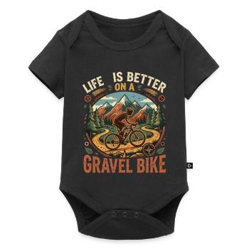 Aventure nature de gravel bike Life Is Better - Body à manches courtes Premium Bébé - noir - Devant