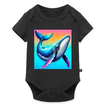 baleine - Body à manches courtes Premium Bébé - noir - Devant