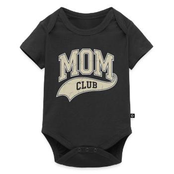 Logo de bannière vintage du MOM CLUB - Body à manches courtes Premium Bébé - noir - Devant
