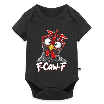 F-Caw-F poulet Humour adulte Coq drôle Fcawf - Body à manches courtes Premium Bébé - noir - Devant