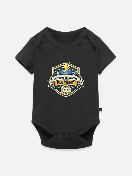 Strom ist mein Element - Baby Premium Kurzarmbody - Schwarz