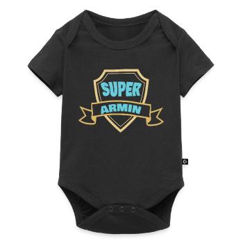 Super Armin Shield Badge - Baby Premium short-sleeve bodysuit - black - Front