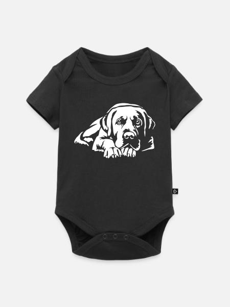 Labrador "Black Edition" - Baby Premium Kurzarmbody - Schwarz