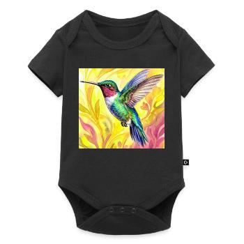 Kolibri - Baby Premium Kurzarmbody - Schwarz - Vorne