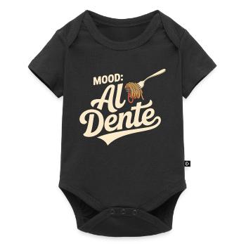 Al Dente Mood | Pasta Spruch - Baby Premium Kurzarmbody - Schwarz - Vorne