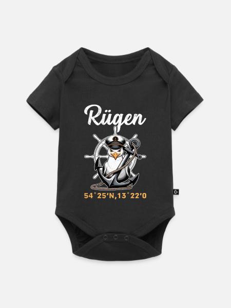 INSEL RÜGEN OSTSEE Rügen Urlaub Lustiges - Baby Premium Kurzarmbody - Schwarz