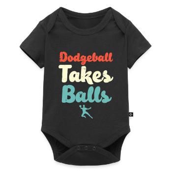 Le ballon au prisonnier prend des balles - Body à manches courtes Premium Bébé - noir - Devant