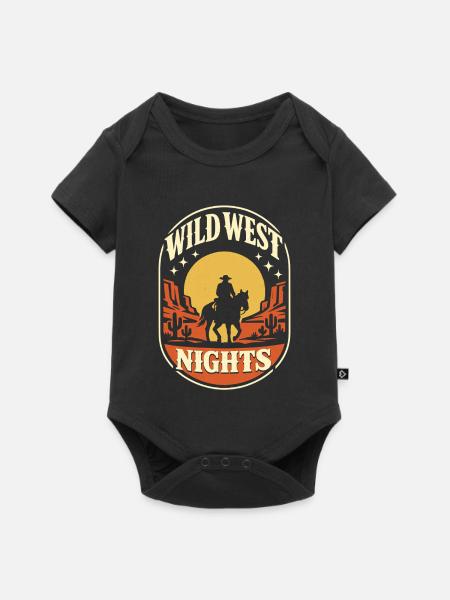 Wild West Nights - Baby Premium Kurzarmbody - Schwarz