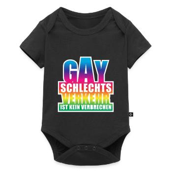 Gay schlechtsverkehr  / Lustiges Wortspiel, Pride - Baby Premium Kurzarmbody - Schwarz - Vorne