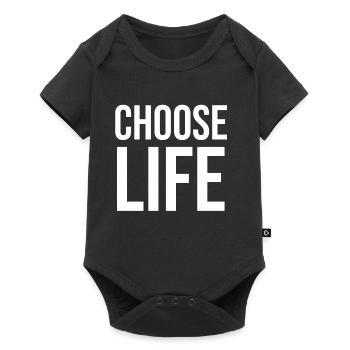 Choose life bold typography design - Baby Premium short-sleeve bodysuit - black - Front