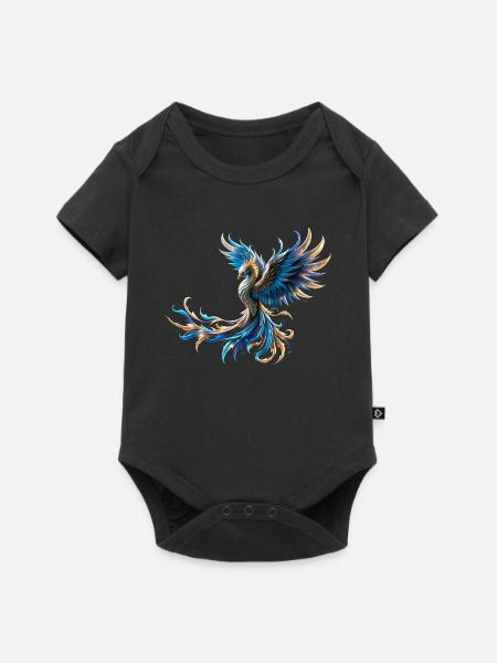 Feuerblauer Phönix - Baby Premium Kurzarmbody - Schwarz