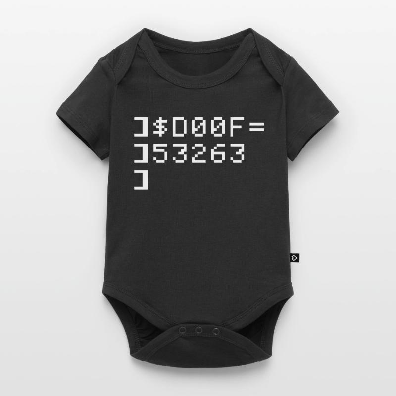 DOOF 8-Bit Code Nerd Pixel Terminal Retro Baby Premium short-sleeve bodysuit