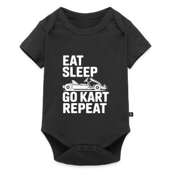 Eat Sleep Go Kart Repeat - Baby Premium short-sleeve bodysuit - black - Front
