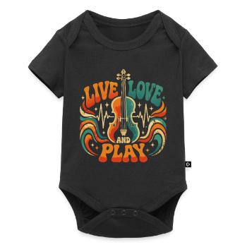 Live, love and play the violin - Baby Premium short-sleeve bodysuit - black - Front