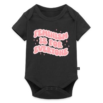 Le féminisme est pour tout le monde - Body à manches courtes Premium Bébé - noir - Devant