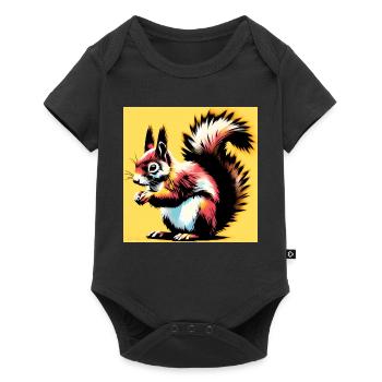 squirrel - Baby Premium short-sleeve bodysuit - black - Front