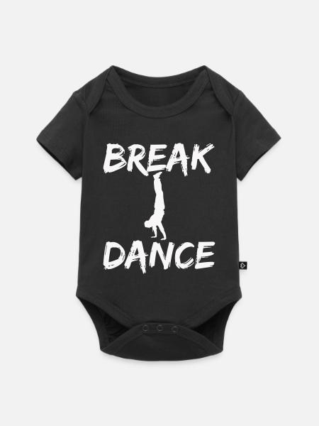 Breakdance Silhouette Motiv - Baby Premium Kurzarmbody - Schwarz