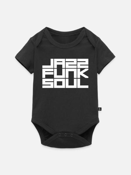 Monochromes Rastergeometrisches Muster - Baby Premium Kurzarmbody - Schwarz