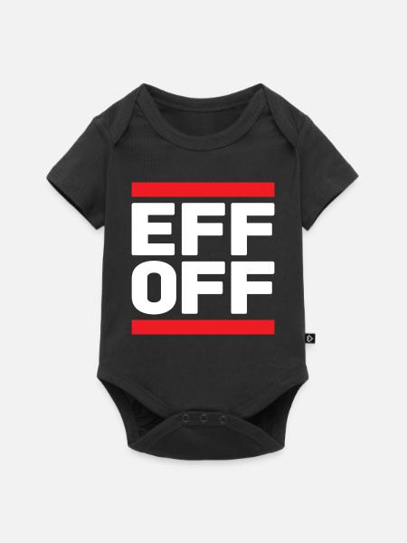 Slogan in Rot-Weiß - Baby Premium Kurzarmbody - Schwarz