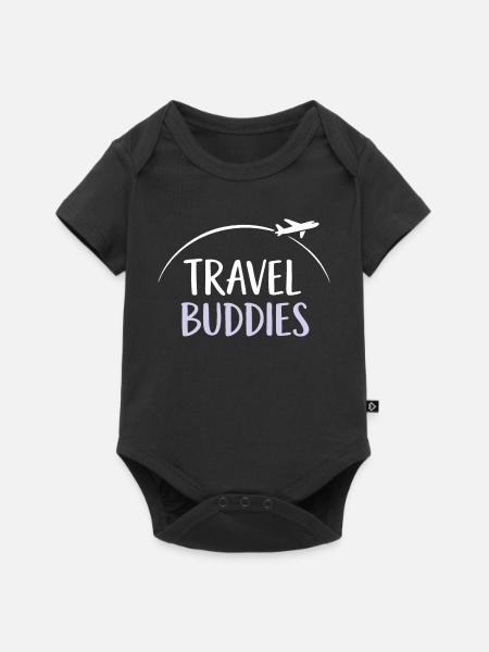 Travel buddies - Baby Premium Kurzarmbody - Schwarz