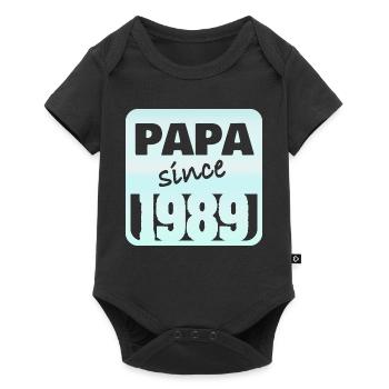 Papa seit 1984 - Baby Premium Kurzarmbody - Schwarz - Vorne