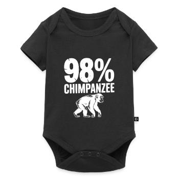 98% Chimpanzee - Baby Premium short-sleeve bodysuit - black - Front
