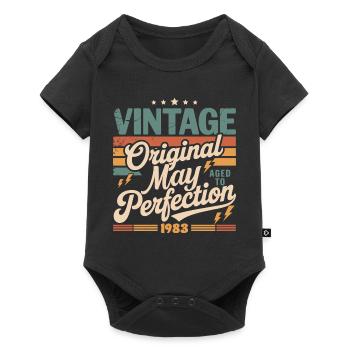 Vintage May 1983 – Perfection for 43 years - Baby Premium short-sleeve bodysuit - black - Front