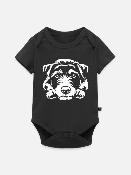 Jack Russell Terrier "Black Edition" - Baby Premium Kurzarmbody - Schwarz