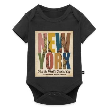 New York Vintage – Freiheitsstatue - Baby Premium Kurzarmbody - Schwarz - Vorne
