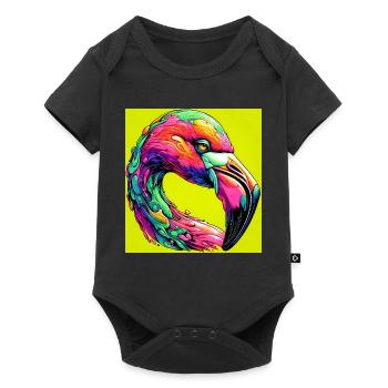 Flamant - Body à manches courtes Premium Bébé - noir - Devant