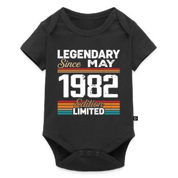 Mai 1982 Vintage Mai 1982 Retro Mai 1982 - Body à manches courtes Premium Bébé - noir - Devant