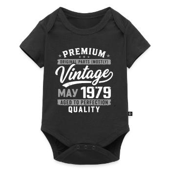 May 1979 Birthday 47 years old - Born May 1979 - Baby Premium short-sleeve bodysuit - black - Front