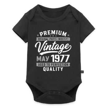 Mai 1977 Anniversaire 49 ans - Né mai 1977 - Body à manches courtes Premium Bébé - noir - Devant