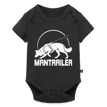 Chien de recherche BORDER Collie MANTRAILER - Body à manches courtes Premium Bébé - noir - Devant