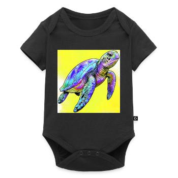 turtle - Baby Premium short-sleeve bodysuit - black - Front