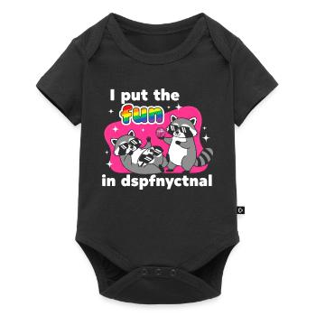 Disco Raccoons : Rainbow Fun - Body à manches courtes Premium Bébé - noir - Devant