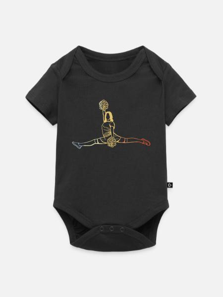 Weiblicher Cheerleader Zeichnung - Baby Premium Kurzarmbody - Schwarz