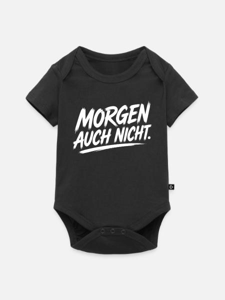 Morgen Auch Nicht - Baby Premium Kurzarmbody - Schwarz