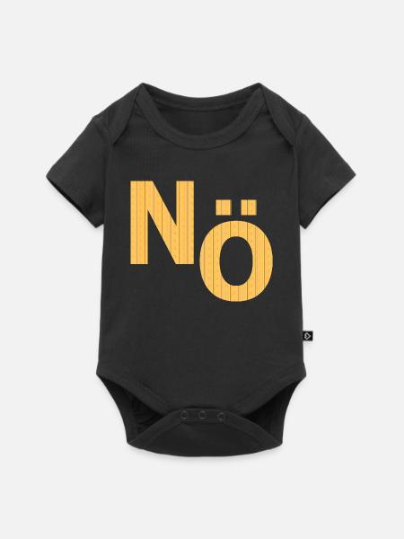 NÖ Nein, Dagegen - Baby Premium Kurzarmbody - Schwarz