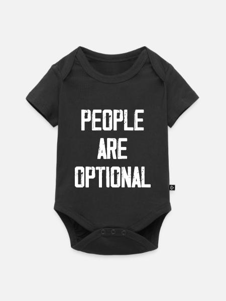 Menschen sind optional - Baby Premium Kurzarmbody - Schwarz