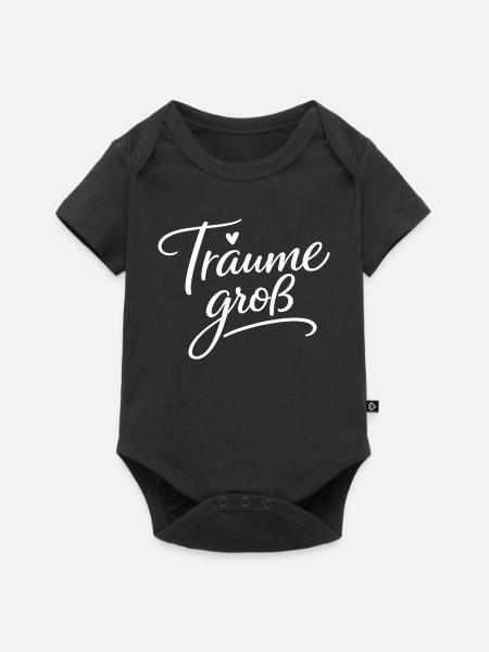 Träume Groß – Handlettering Script - Baby Premium Kurzarmbody - Schwarz