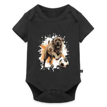 Équipe de football Mastiff Dog - Body à manches courtes Premium Bébé - noir - Devant