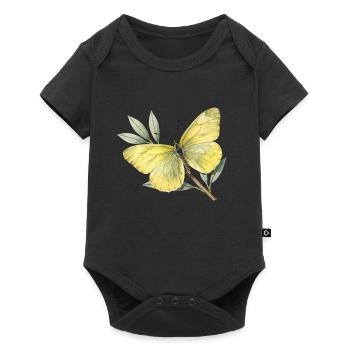 Lemon butterfly (Gonepteryx rhamni) - Baby Premium short-sleeve bodysuit - black - Front