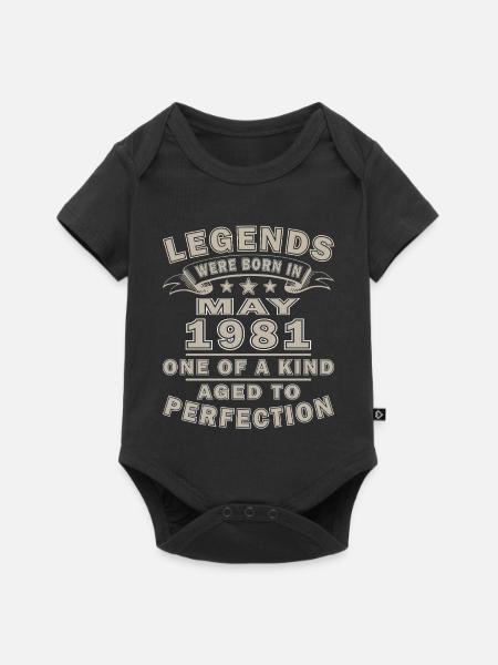 Mai 1981 - Mai 1981 - Baby Premium Kurzarmbody - Schwarz