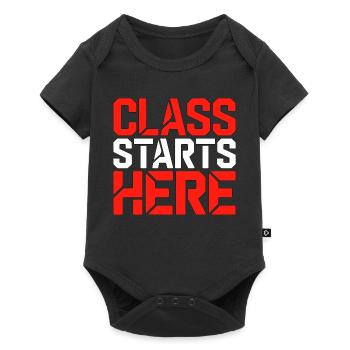 Le cours d’enseignant principal commence ici Aime l’éducation - Body à manches courtes Premium Bébé - noir - Devant