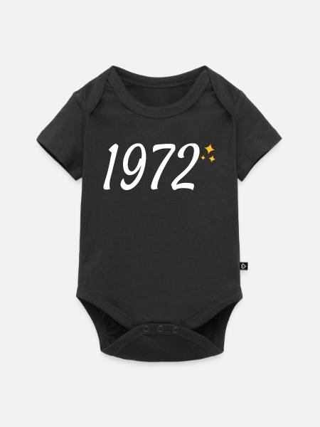 1972 - Baby Premium Kurzarmbody - Schwarz