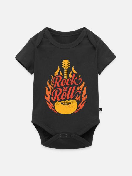 Rock 'n' Roll - Baby Premium Kurzarmbody - Schwarz