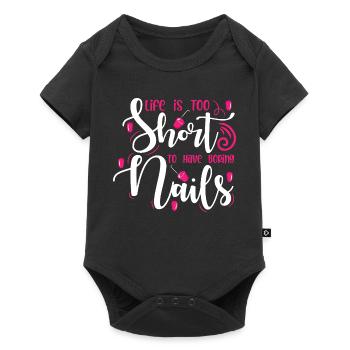 Nail Designer Nail Designer Cosmetics Nail Salon - Baby Premium short-sleeve bodysuit - black - Front